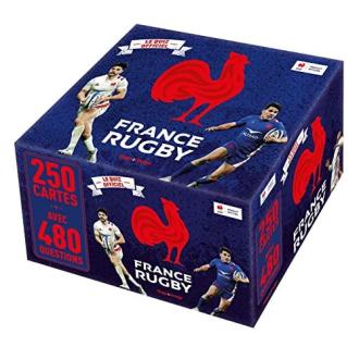 Quiz officiel France Rugby : jeu de société éducatif, idéal pour les fans de rugby, 480 questions sur le XV de France.