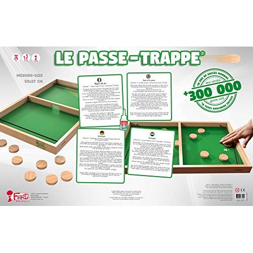 Jeu Le Grand Passe Trappe en bois, dynamique pour soirées familiales et compétitives.