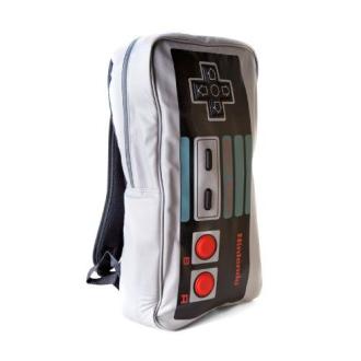 Sac à dos manette Nintendo NES rétro, parfait cadeau geek avec espace pour ordinateur portable, design nostalgique et fonctionnel.