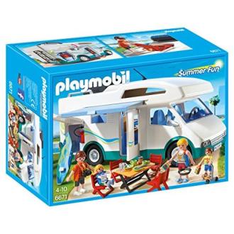 Playmobil Grand Camping-Car Familial avec accessoires; idée cadeau pour enfants, stimule créativité et jeu en groupe.