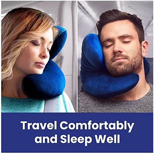 Oreiller de voyage J-Pillow ergonomique pour soulager les douleurs au cou