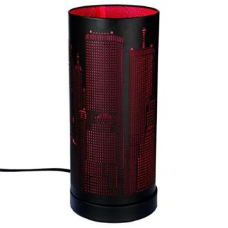 Lampe tactile New-York Atmosphera, design inspiré de Manhattan, disponible en noir et rose.