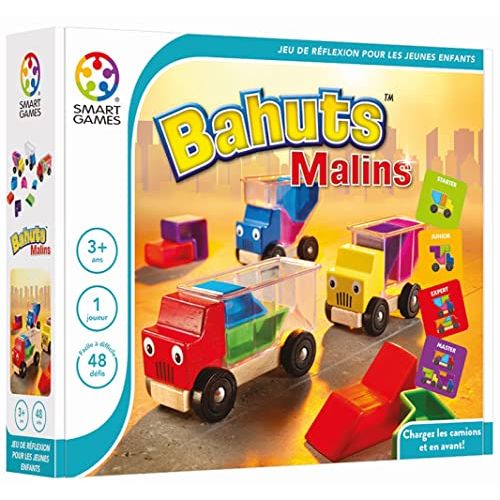 Jeu de réflexion enfant Chargez les Camions SmartGames, dès 3 ans, camions colorés, défis évolutifs, apprentissage par jeu, cadeau éducatif idéal.