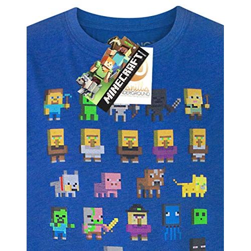 Tee-shirt Minecraft avec Steve, Creeper et Zombie, pour fans de jeu vidéo