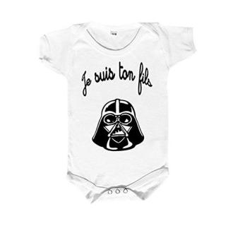 Body bébé 'Je Suis Ton Fils' pour fans de Star Wars