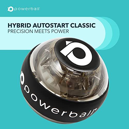 Powerball Hybrid Autostart Classic pour musculation avant-bras, cadeau original pour athlètes, rééducation, amélioration force préhension, résistance personnalisable, utilisation simple.