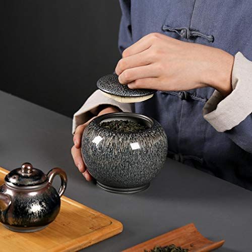 Boîte à thé en céramique de qualité, colorée et hermétique pour conservation optimale