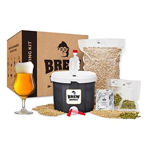 Kit brassage DIY Brew Monkey pour créer bière artisanale à la maison, cadeau convivial et mémorable