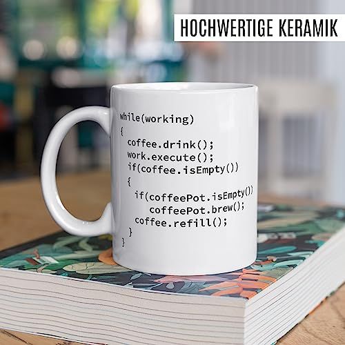 Mug programmeur informatique avec code WHILE pour développeurs et geeks