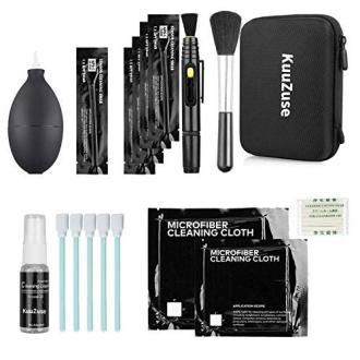 Kit de nettoyage objectif photo complet avec souffleur, stylo, et chiffons microfibres
