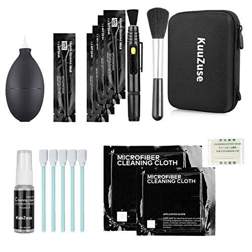 Kit de nettoyage objectif photo avec stylo et chiffons microfibres