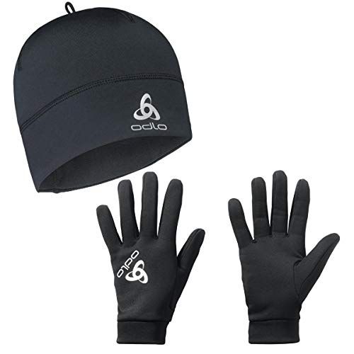 Kit running hiver avec gants et bonnet respirants pour joggers.
