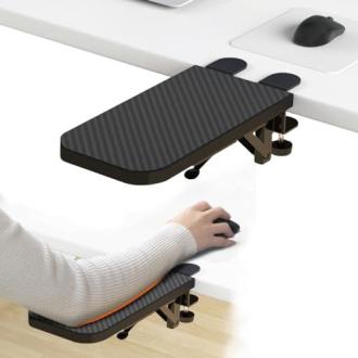 Repose avant bras ergonomique en acier inoxydable avec pinces de bureau
