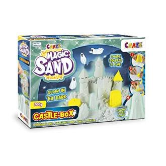 Coffret Crazy Magic Sand avec sable fluorescent pour enfants, développe l'imagination et brille dans le noir, idéal cadeau créatif et amusant.