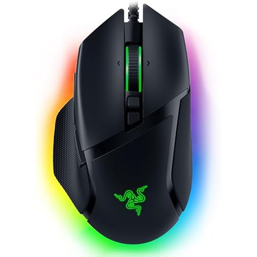 Souris gaming sans fil Razer Basilisk V3, technologie avancée, 11 boutons programmables, éclairage Razer Chroma RGB, design ergonomique pour gamers passionnés.