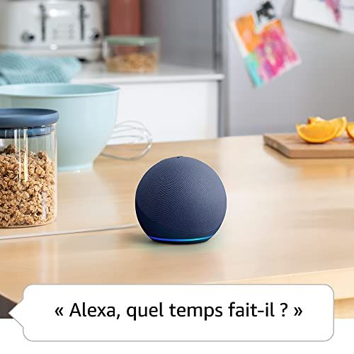 Enceinte connectée Amazon Echo avec contrôle vocal Alexa, design élégant