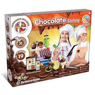 Kit éducatif La Fabrique de Chocolat, Science4you. Découverte du chocolat à travers 31 expériences scientifiques pour enfants dès 8 ans, apprentissage ludique.