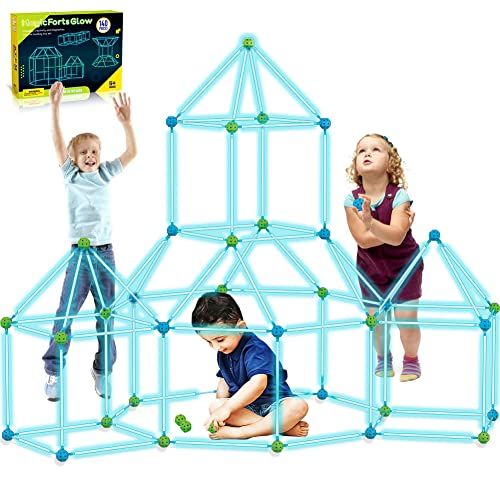 Kit de construction enfants avec bâtons phosphorescents, stimule créativité et imagination, idéal cadeau anniversaire, fêtes, pour garçons et filles dès 4 ans.