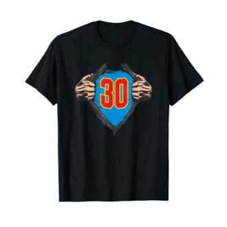Tee-shirt 30 ans Super Héros, design Superman, disponible en plusieurs couleurs et tailles