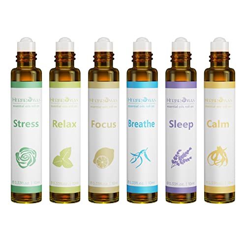 Kit aromathérapie roll-on 6 huiles essentielles pour bien-être quotidien