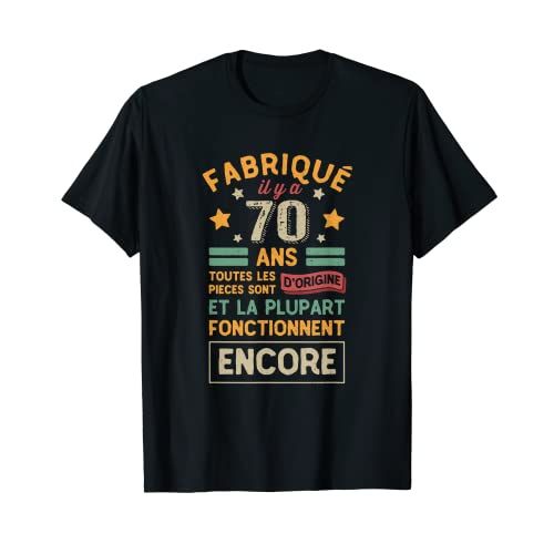 Tee-shirt humoristique personnalisé pour célébrer 70 ans avec style