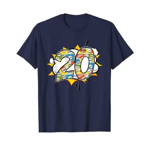 Tee-shirt Super Héros 20 ans, cadeau anniversaire original