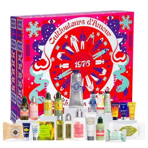 Calendrier de l'Avent L'Occitane, 24 produits beauté inspirés de la Provence, fabuleux pour découvrir soins et bien-être en attendant Noël.