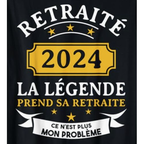 Tee-shirt humoristique retraite 2024, design vintage, cadeau personnalisé pour retraités.